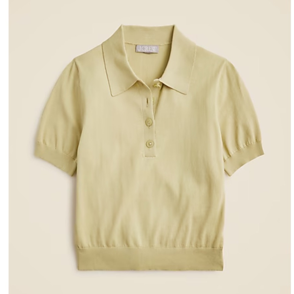 J. Crew Short-sleeve sweater-polo in premium ultra-fine cotton, size M nwot